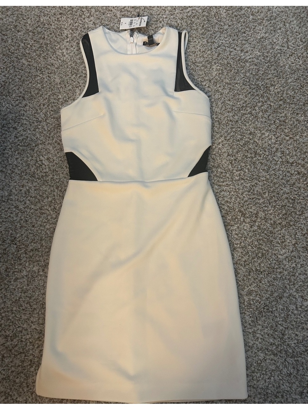 Express Ivory and Black Dress New
